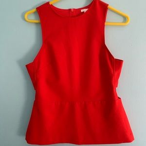 Red top with side cutouts